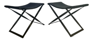 Set of Room & Board Matching Leather Bench Seats