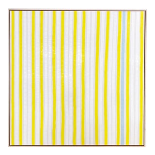 Abstract John O'Hara "Yellow Stripes" Encaustic Painting For Sale