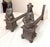 19th Century Antique Pair 19th Century Chinese Emperor & Empress Cast Iron Fireplace Andirons For Sale - Image 5 of 16