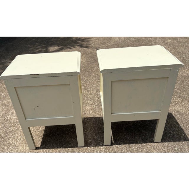 Wood Vintage French Provincial Night Stands - A Pair For Sale - Image 7 of 7