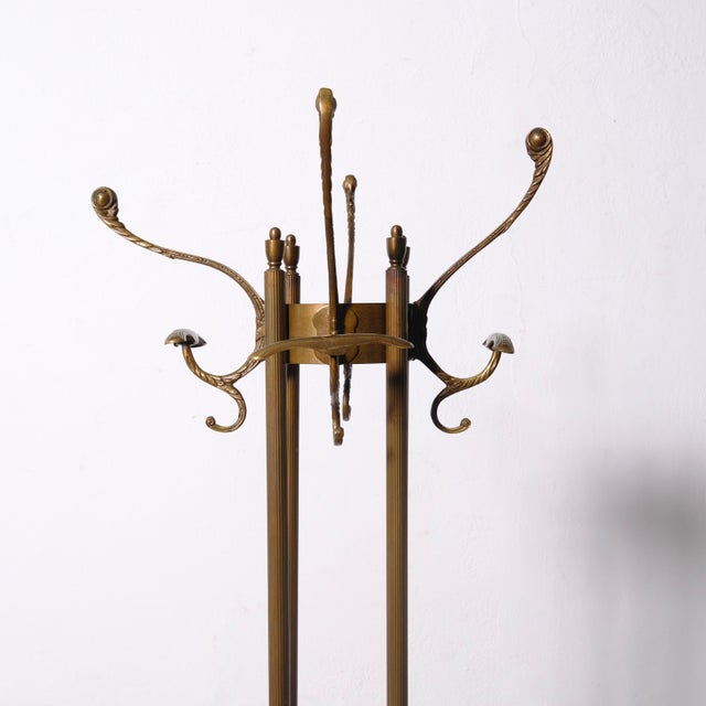 Hollywood Regency Metal Alloy Coat Rack, 1940s For Sale - Image 9 of 18