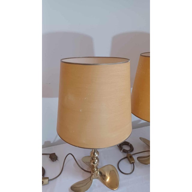 Hollywood Regency Brass Table Lamps, 1960s, Set of 2 For Sale - Image 9 of 18