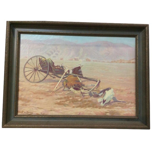 Antique Western Painting For Sale