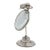 Vintage Nickel Plated Beveled Shaving Mirror With Light For Sale