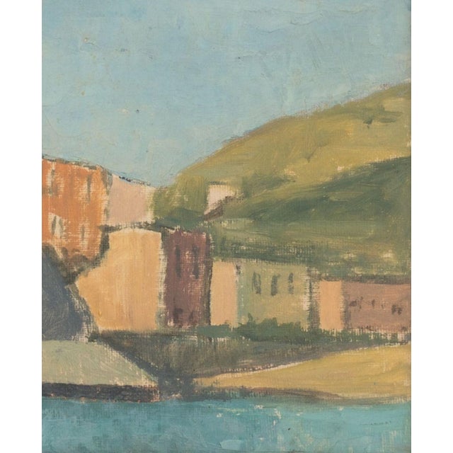 Illegibly Signed Landscape Oil on Canvas Board For Sale In New York - Image 6 of 9