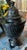 Italian Hand Painted Black Ceramic Urn With Lid For Sale - Image 12 of 13