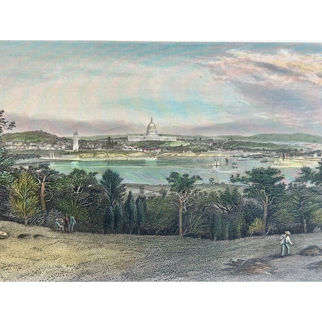 Traditional Washington From Arlington Heights, Original Print, 1872 For Sale - Image 3 of 4