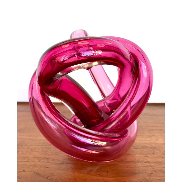 Pink Glass Knot Sculpture Chairish