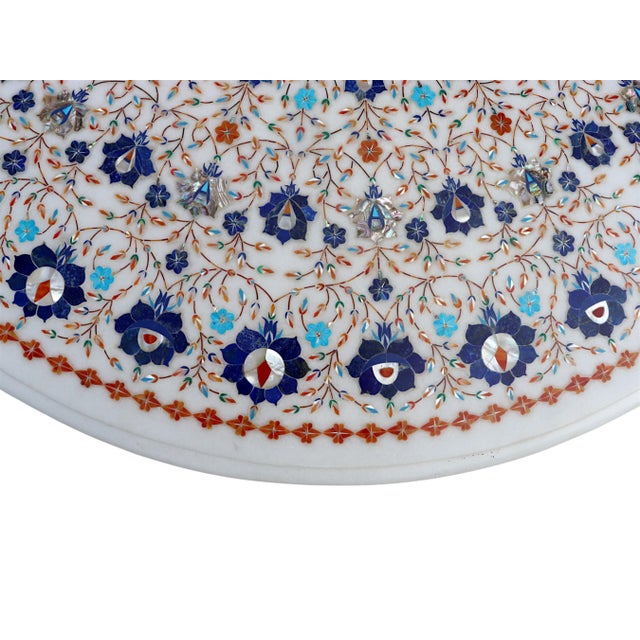 Marble Table with Brass Frame For Sale - Image 12 of 16