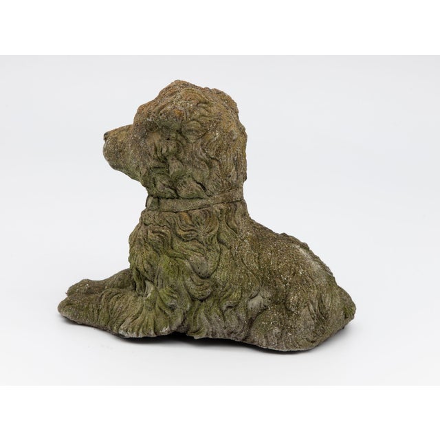 Vintage Reconstituted Stone Dog Terrier, English Mid 20th C. For Sale - Image 4 of 8