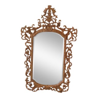 1990s Theodore Alexander French Style Paint Decorated Mirror For Sale