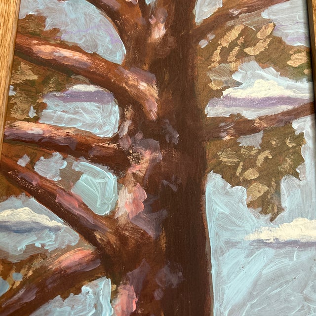 Contemporary Two Original Paintings by Stephen Heigh “Big Oak Tree #1-2” (Set of Two) For Sale - Image 4 of 6