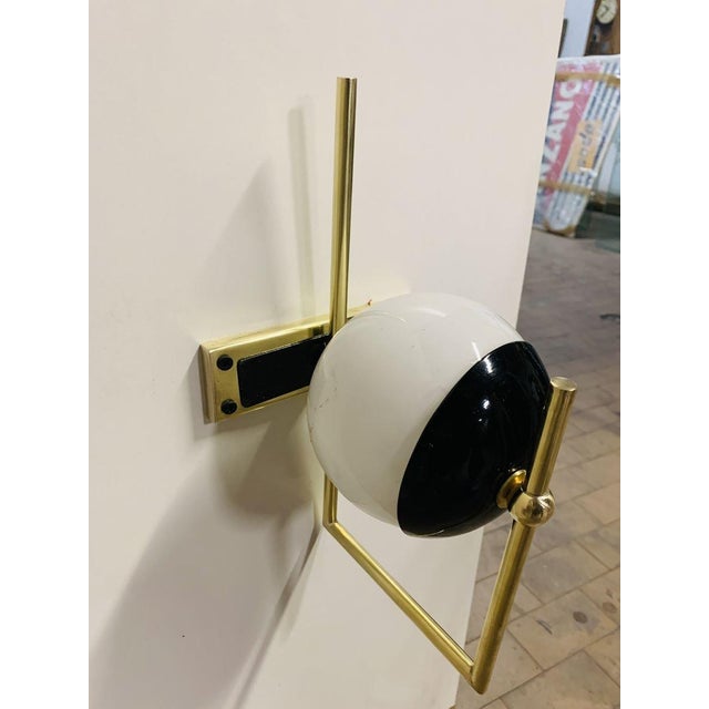 1940s Art Deco Brass Wall Lamp, Rome, Italy, 1942 For Sale - Image 5 of 8