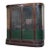 Grand English Walnut Curved Display Showcase For Sale