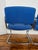 Late 20th Century Set of 4 Blue Wool Steelcase Cantilever Chairs (1980s) For Sale - Image 5 of 9