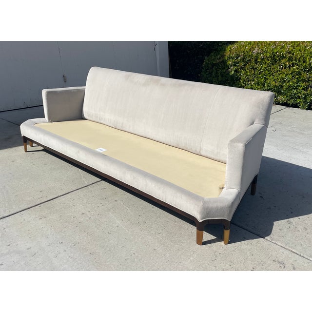 Metal Baker Celestite 100” Sofa, Performance Velvet Upholstery, Unique Double Front Legs For Sale - Image 7 of 12