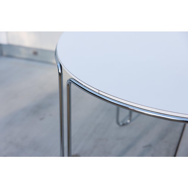 Andrew Belschner for Gf Business Equipment 710 Round Chrome Dining Table, 1975 For Sale - Image 9 of 10