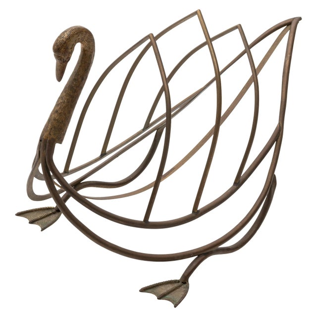 Maison Jansen Brass Magazine Rack For Sale - Image 10 of 10