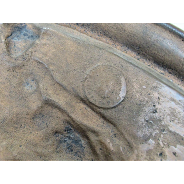 Antique Large Copper Finish Zodiac Charger Wall Hanger Foundry Stamp For Sale - Image 9 of 11