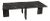 Luna Rectangular Alexander Black Marble Coffee Table 55" For Sale