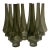 1960s Vintage Smoked Glass Slender Hurricane Shades, Set of 9 For Sale