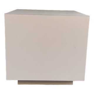 Vintage Blush Pink Postmodern "Cube" Accent Table For Sale