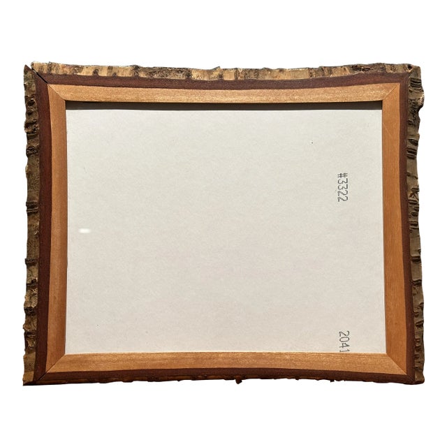 1990s Hand-Made Live Edge Birchwood Picture Frame For Sale