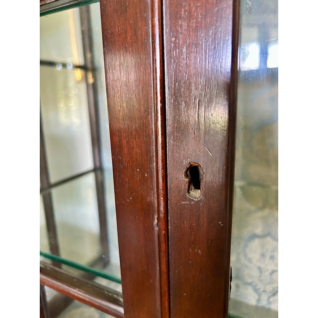 Carved Mahogany Vitrine Display Cabinet For Sale - Image 13 of 16