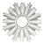 Silver Wooden Sunburst Mirror For Sale