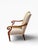 Reupholstered Attributed Baker Furniture Milling Road Accent Chair With Embossed Leather Back For Sale In Boston - Image 6 of 11