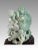 Solid Jade Carving of Auspicious Peach With Playful Monkeys on Custom Stand, Chinese Natural Green For Sale In Tampa - Image 6 of 11