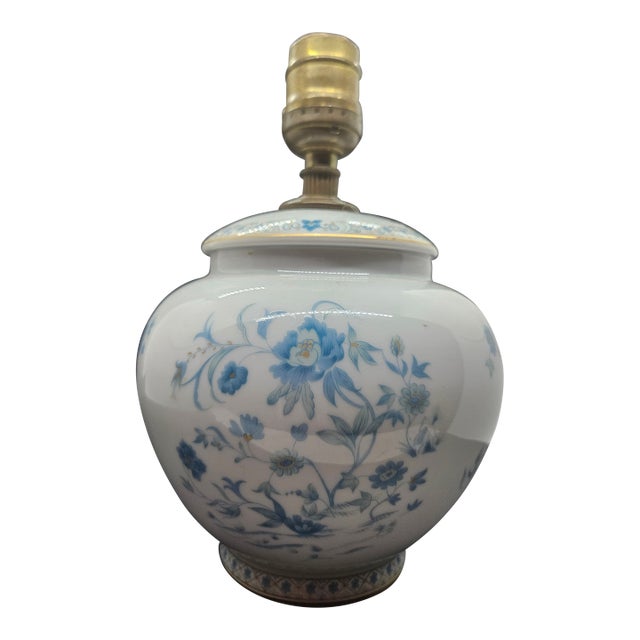 Vintage Porcelain Haviland Limoges Boudoir Lamp For Sale
