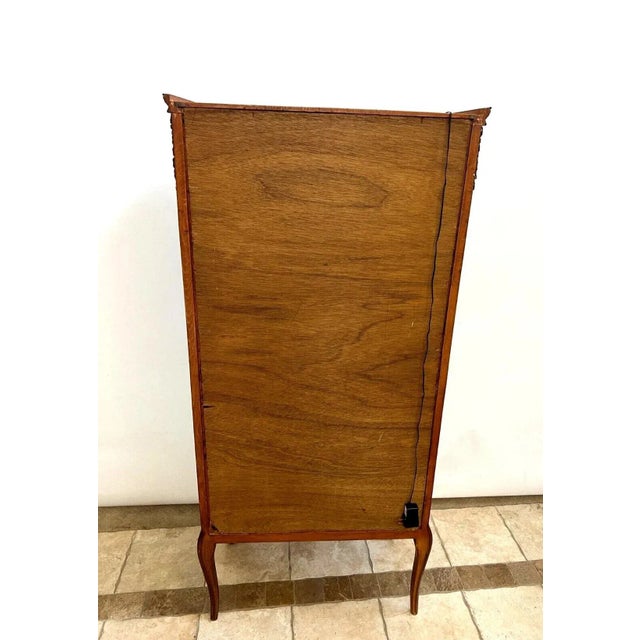 Gorgeous Antique Hand crafted French Style Curio Cabinet with removable LED Dimming Lights, Display cabinet with locking...