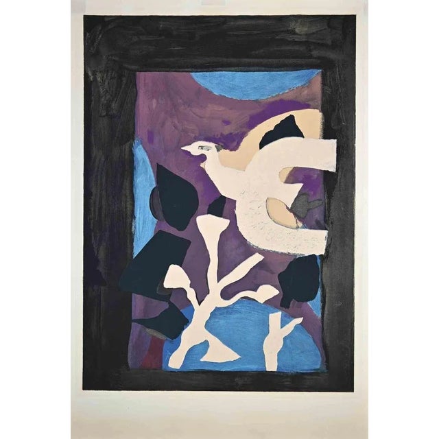 Oiseaux is an original lithograph realized by an anonymous artist after Georges Braque in the 20th Century. Printed by...