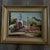Mid 20th Century Village Scene with Church Painting, Framed For Sale - Image 4 of 4