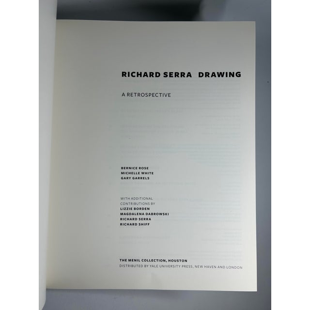 Richard Serra 2010s Illustrated Quarto, Bernice Rose's Richard Serra Drawing: A Retrospective - 1 Book For Sale - Image 4 of 12
