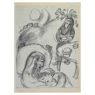 Marc Chagall, The Two Daughters of Laban, Lithograph, 1960 For Sale