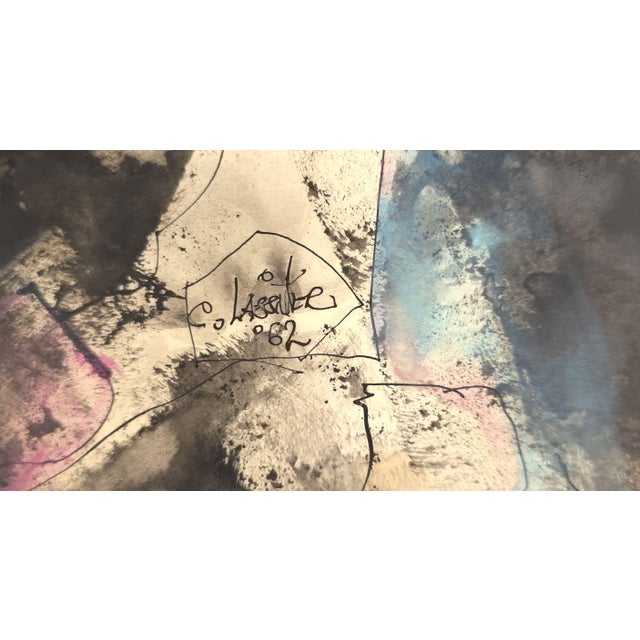Charles Keeling Lassiter Abstract Expressionist Mixed Media Ink & Watercolor Gouache on Paper 1962 For Sale In New York - Image 6 of 7