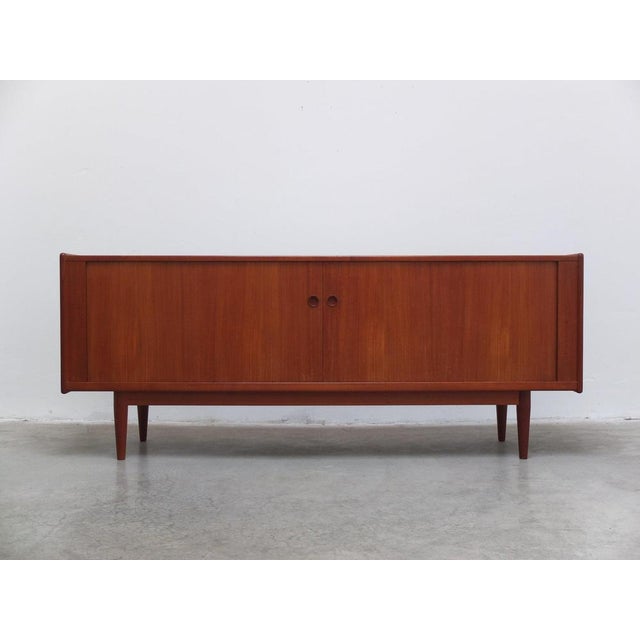 Danish Teak Sideboard with Tambour Doors by Arne Vodder, 1960s For Sale - Image 10 of 18