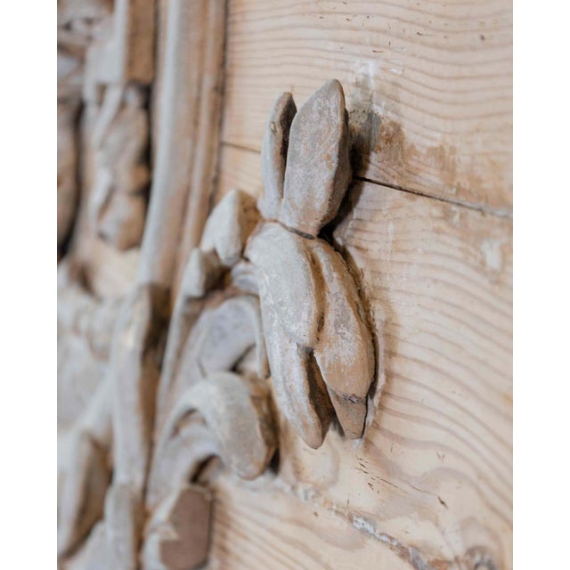 Late 18th Century French Carved Boiserie Panel with Original Paint For Sale - Image 9 of 10