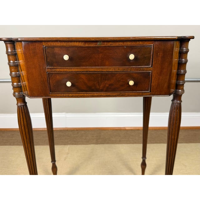 Federal Style Mahogany Two-Drawer Work Table, Early 20th Century For Sale In Washington DC - Image 6 of 16
