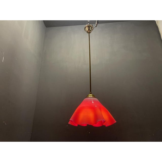 Venini Murano Glass Light Pendant Handkerchief by Venini, 1970s For Sale - Image 4 of 15