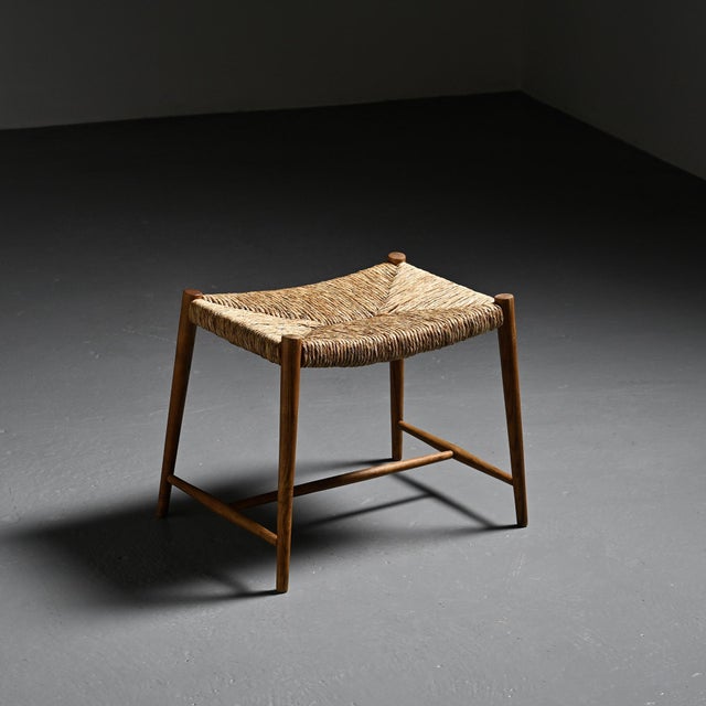 Wood Stool by Sigune Daläge for Meisterkreis Hannover, 1958 For Sale - Image 7 of 13
