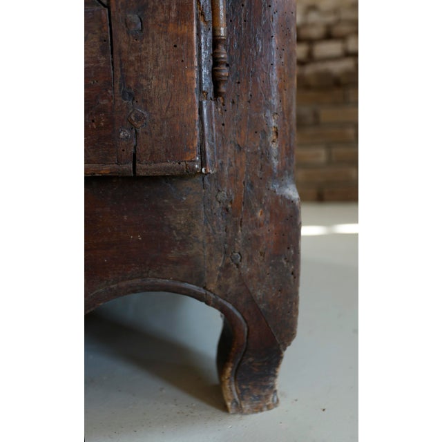 18th Century French Provincial Walnut Confiturier Cabinet with Drawer, 1760s For Sale - Image 3 of 16