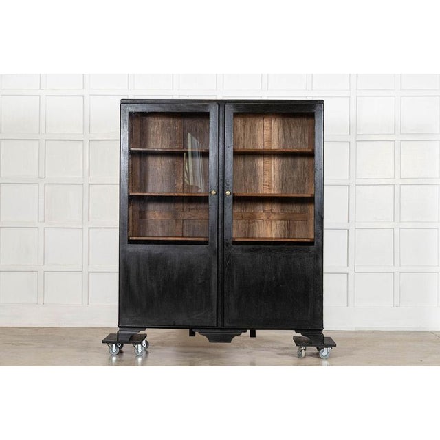 19th Century French Ebonised Fruitwood Glazed Vitrines, 1920 For Sale - Image 4 of 18