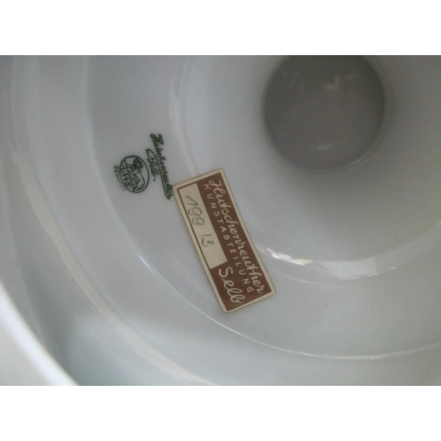 Metal Hutscehnreuther German Hand Painted Porcelain Urn Shaped Floral Vase For Sale - Image 7 of 8