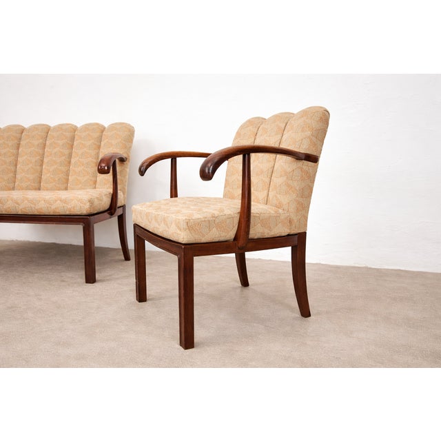 Modernist Dining Bench and Armchair attributed to Lajos Kozma, 1930s, Set of 2 For Sale - Image 3 of 13