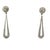Contemporary Vintage Diamond Drop Earrings 1 CTW 18k White Gold, Pair For Sale - Image 3 of 3