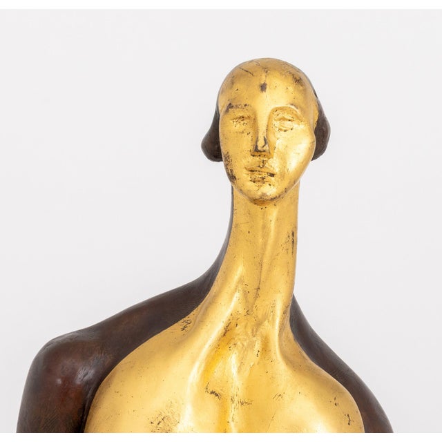 Doris Porter Caesar Attributed Gilt and Patinated Bronze Sculpture For Sale - Image 4 of 13