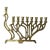 Mid-Century Oppenheim Israel Cast Brass Hanukkah Menorah For Sale
